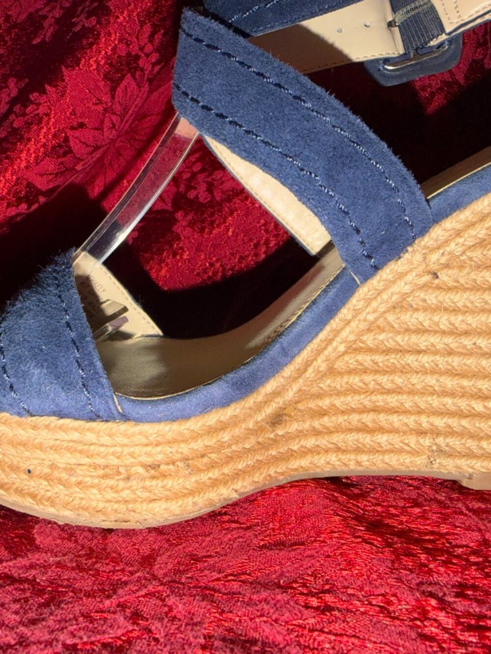Marc Fisher Haely Blue Espadrille Wedge Sandals Sz 6 - Picture 11 of 14